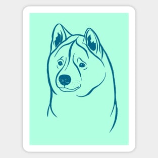 American Akita (Mint and Teal) Sticker